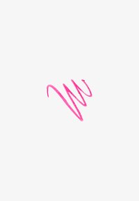 Trace de crayon rose sur un fond blanc, présentant une ligne ondulée avec une apparence lisse et légèrement texturée.