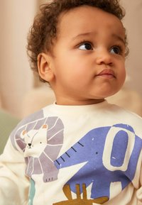 Next 2 PIECE SET - Leggings - Pantaloni - white  blue safari character