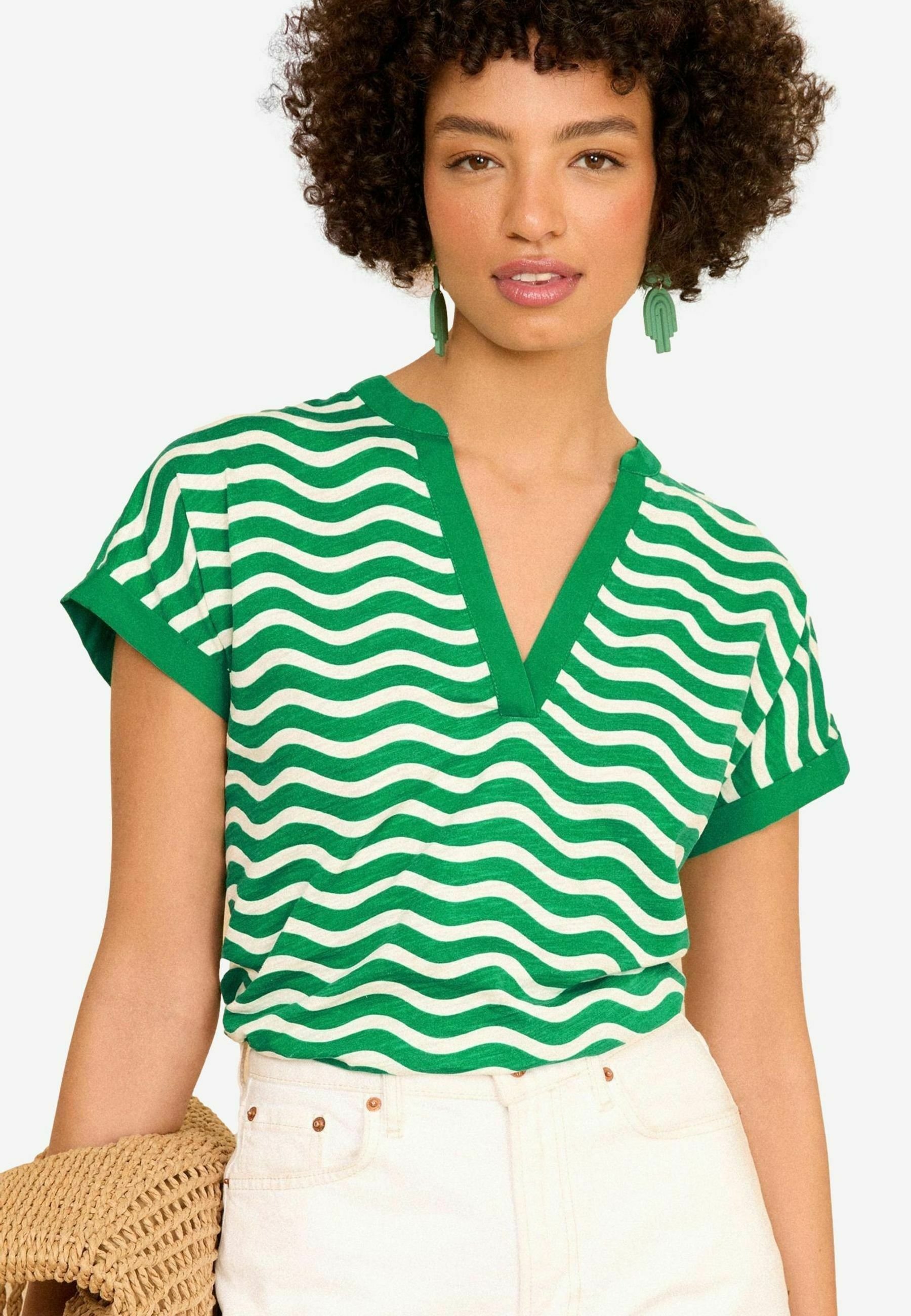 Love & Roses SHORT SLEEVE - Print T-shirt - green wave