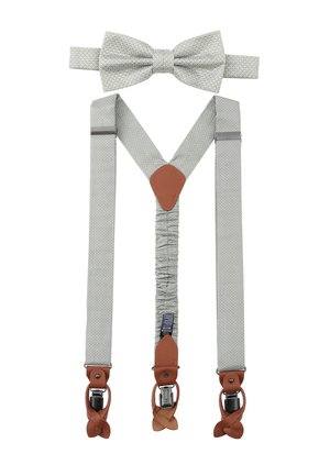 HOSENTRÄGER SET AUS 100% SEIDE - Bow tie - mint