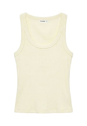 PULL&BEAR, BASIC - TANK TOP - Top - light yellow