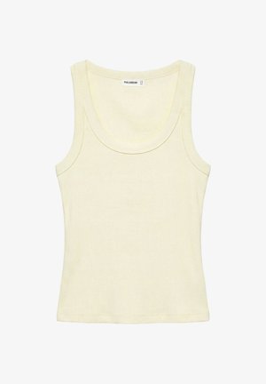 PULL&BEAR, BASIC - TANK TOP - Top - light yellow