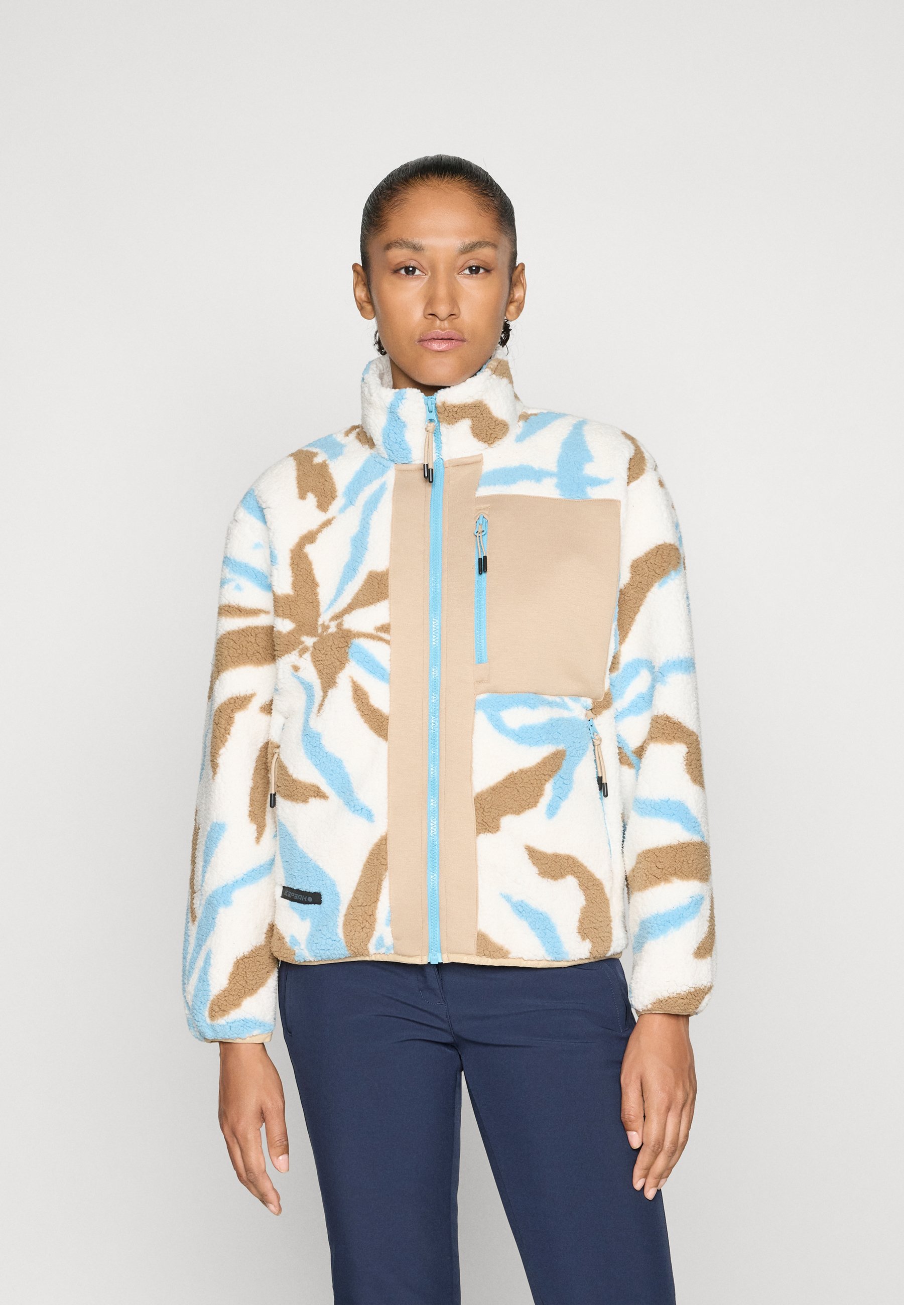 Cardigan épais pour femme taille 40 | Veste polaire pour femme avec fermeture éclair sur toute la longueur et poche zippée - Manteau d'hiver thermique