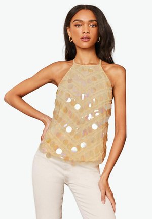 DISC SEQUIN HALTERNECK REGULAR - Blúzka - cream