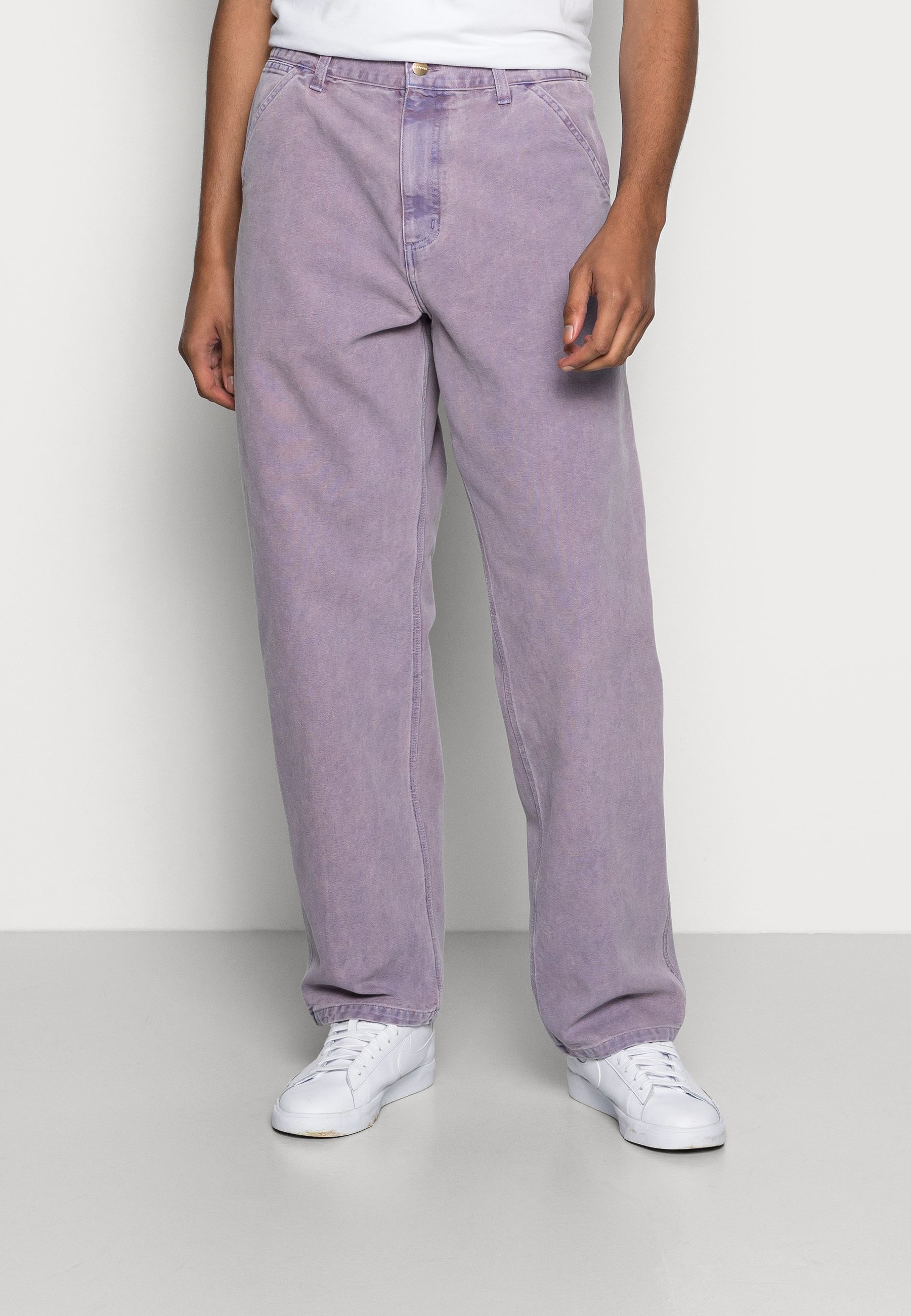 Carhartt WIP SINGLE KNEE PANT DEARBORN - Pantaloni - razzmic faded/mirtillo  - Zalando.it