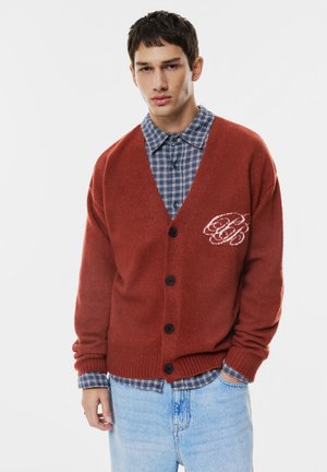 Strickjacke - dark red