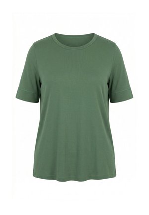 Ulla Popken, T-Shirt basic - khaki