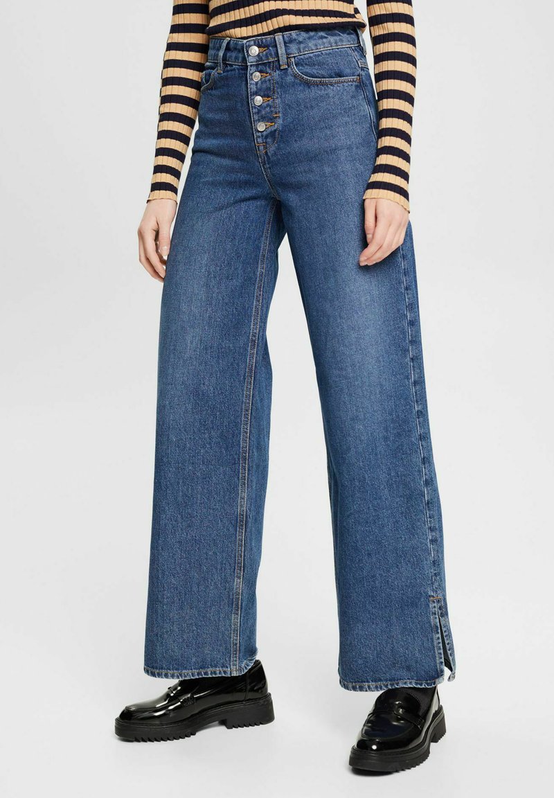 Esprit Flared jeans blue medium wash/bluedenim Zalando.dk