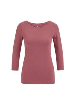 WE Fashion, WE FASHION DAMES T-SHIRT MET DRIEKWART MOUWEN - Longsleeve - coral pink