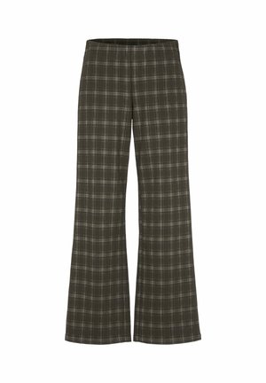 Cellbes of Sweden, JERSEY PANTS WITH STRAIGHT LEGS - Bukser - brown checked