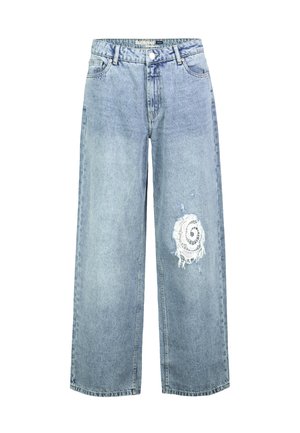 Sublevel, SUBLEVEL WIDE LEG JEANS - Wide leg - light-blue