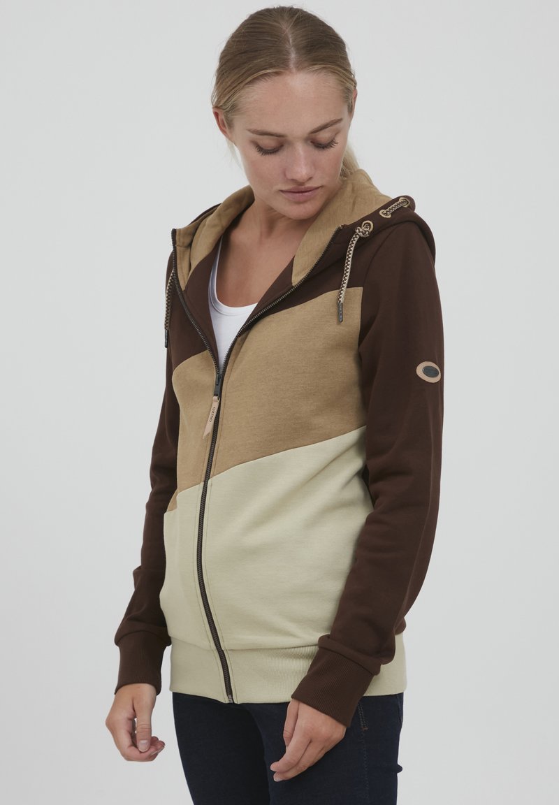 Oxmo - OXAGGI - SWEATJACKE - Zip-up sweatshirt - chicory coffee, Enlarge