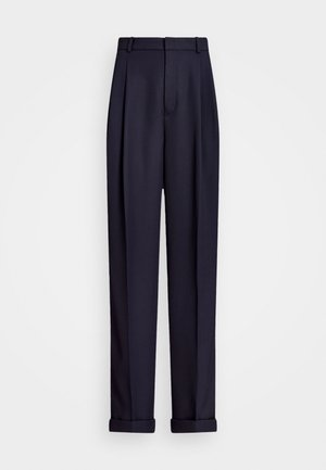 Polo Ralph Lauren WOOL WIDE LEG TUXEDO TROUSER - Calças - navy