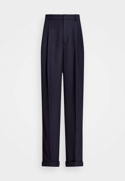 Polo Ralph Lauren WOOL WIDE LEG TUXEDO TROUSER - Calças - navy