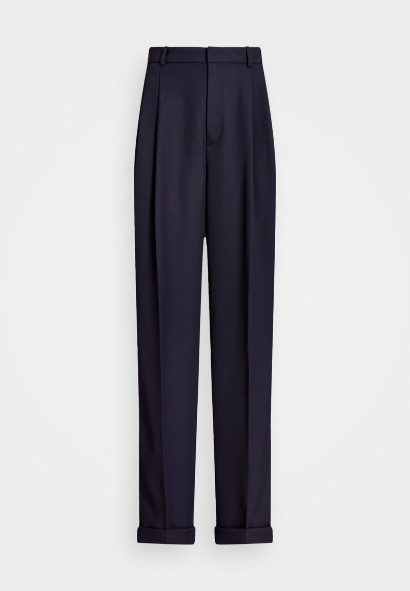 Polo Ralph Lauren WOOL WIDE LEG TUXEDO TROUSER - Pantalon classique - navy