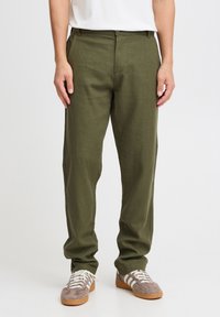 Blend - BHPANTS LINEN MIX - Broek - forest night Miniatuurafbeelding 1