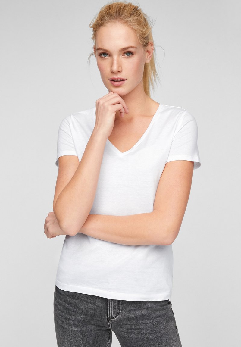 Damen T-Shirts | QS by s.Oliver T-Shirt basic white/weiß - JJ03834 Damen T-Shirts | QS by s.Oliver T-Shirt basic white/weiß - JJ03834