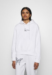 Karl Kani - SMALL SIGNATURE HOODIE - Felpa con cappuccio - white Immagine in miniatura 1