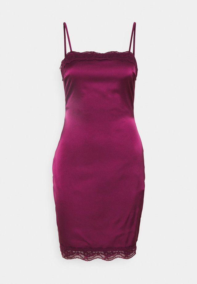 BODYCON MINI DRESS - Freizeitkleid - burgundy