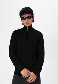 Jack & Jones JJPANNEL HALF ZIP  - Trui - black