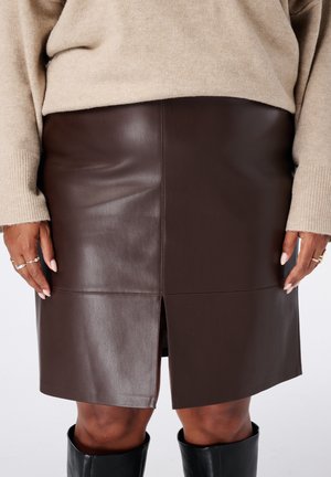 MS Mode, MS MODE SKIRT NOT TRANSLATED - Jupe crayon - brown