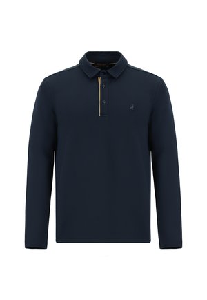 REGULAR FIT TEXTURED  - Poloshirt - medium navy blue