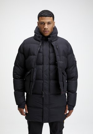 Alessandro Zavetti ZAVETTI CANADA LOVINI LONGLINE PUFFER JACKET WITH DETACHABLE GILET - Vest - jet black