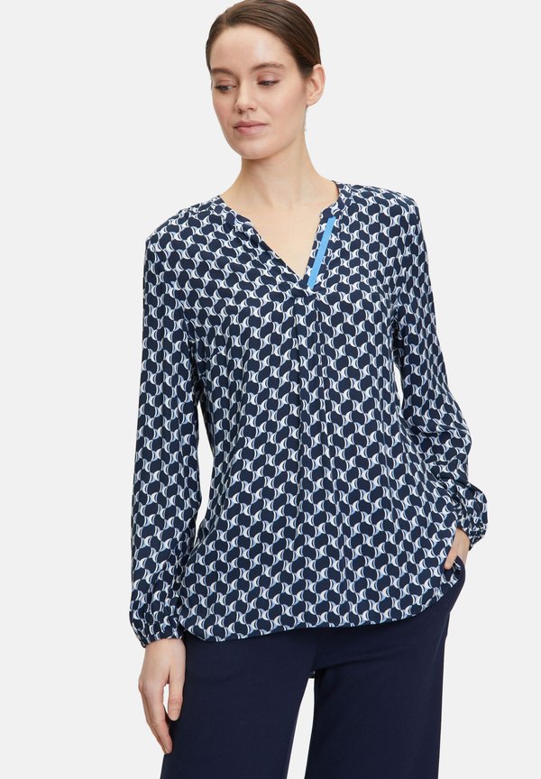 MIT MUSTER - Bluse - blau weiß