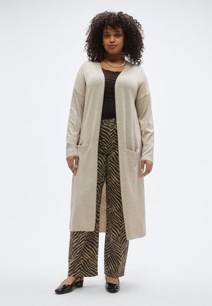 CARNEW ESLY OPEN LONG CARDIGAN - Cardigan - nacreous cloud melangew