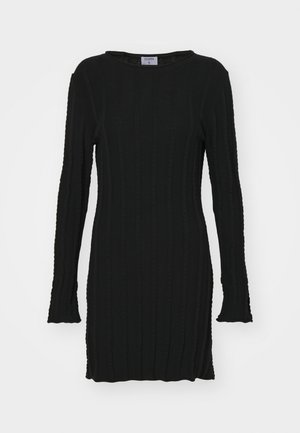 LONGSLEEVE DRESS - Laisvo kirpimo suknelė - black