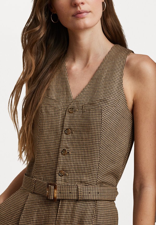 HOUNDSTOOTH BELTED LINEN JUMPSUIT - Jumpsuit2