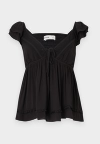 HANDKERCHIEF BOHO BABYDOLL  - Bluse - black