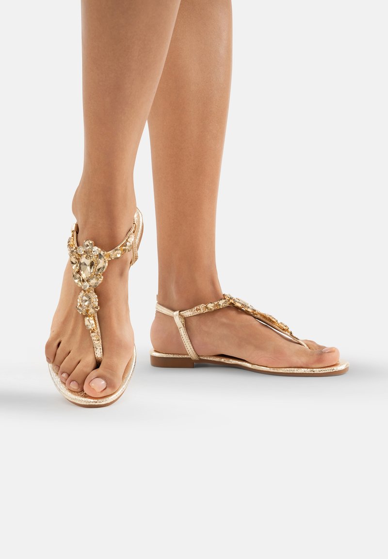 Salinyang Sandaler m/ tåsplit - goldfarben