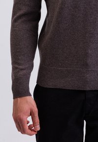 CASH-MERE V-AUSSCHNITT - Maglione - taupe melange