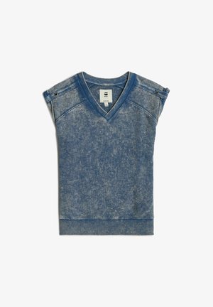 G-STAR, WASHED - T-shirt basique - mid blue double dye