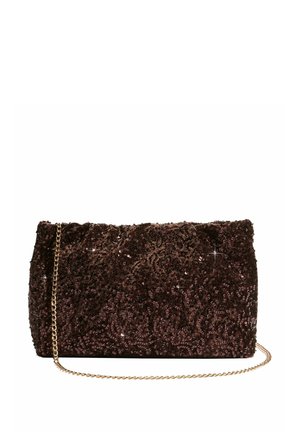 SCRUNCH - Listová kabelka - chocolate brown sequin