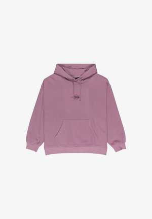 Pullover hoodie in lichtpaars, van een katoenmix, met een kangoeroezak, geribde manchetten en een klein geborduurd logo op de borst.