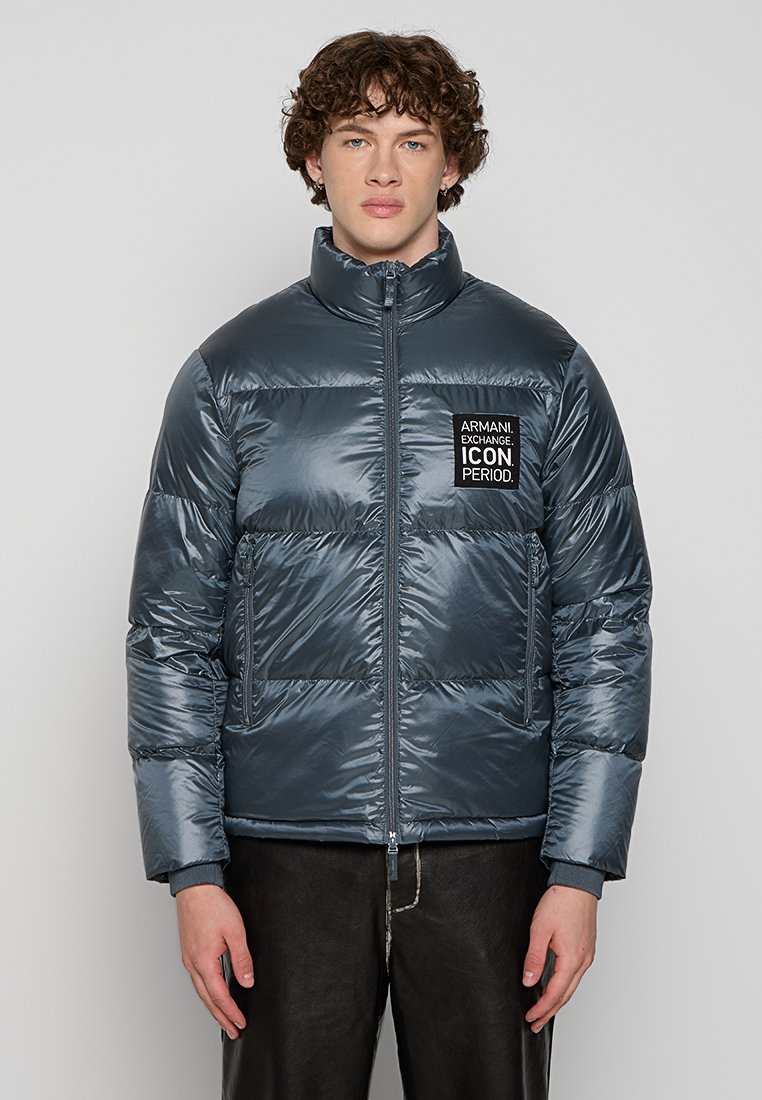 Armani Exchange Gewatteerde jas donkergrijs
