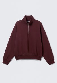 LOOSE HALF ZIP - Camisola - burgundy