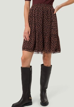 A-line skirt - blackcamel