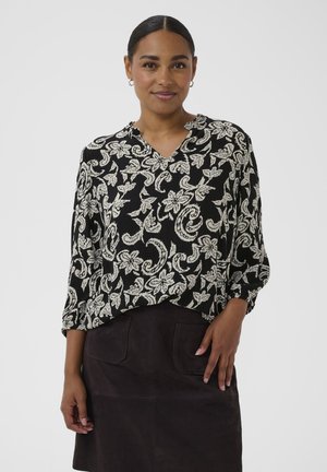PRINTED AMBER  - Blúz - black deep chalk