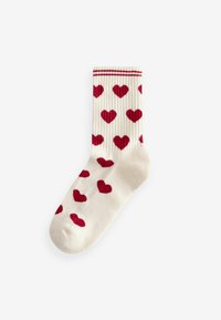 Next HEARTS 3 PACK - Strumpor - red cream