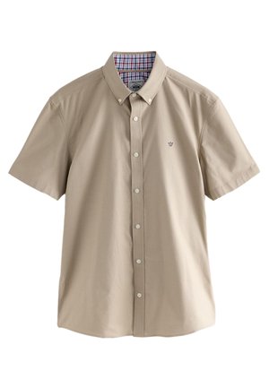 Next, REGULAR FIT - STRETCH OXFORD SHORT SLEEVE - Chemise - stone natural
