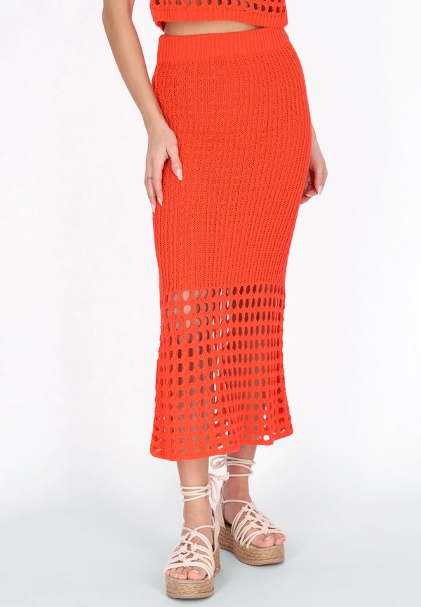 Bleistiftrock - orange