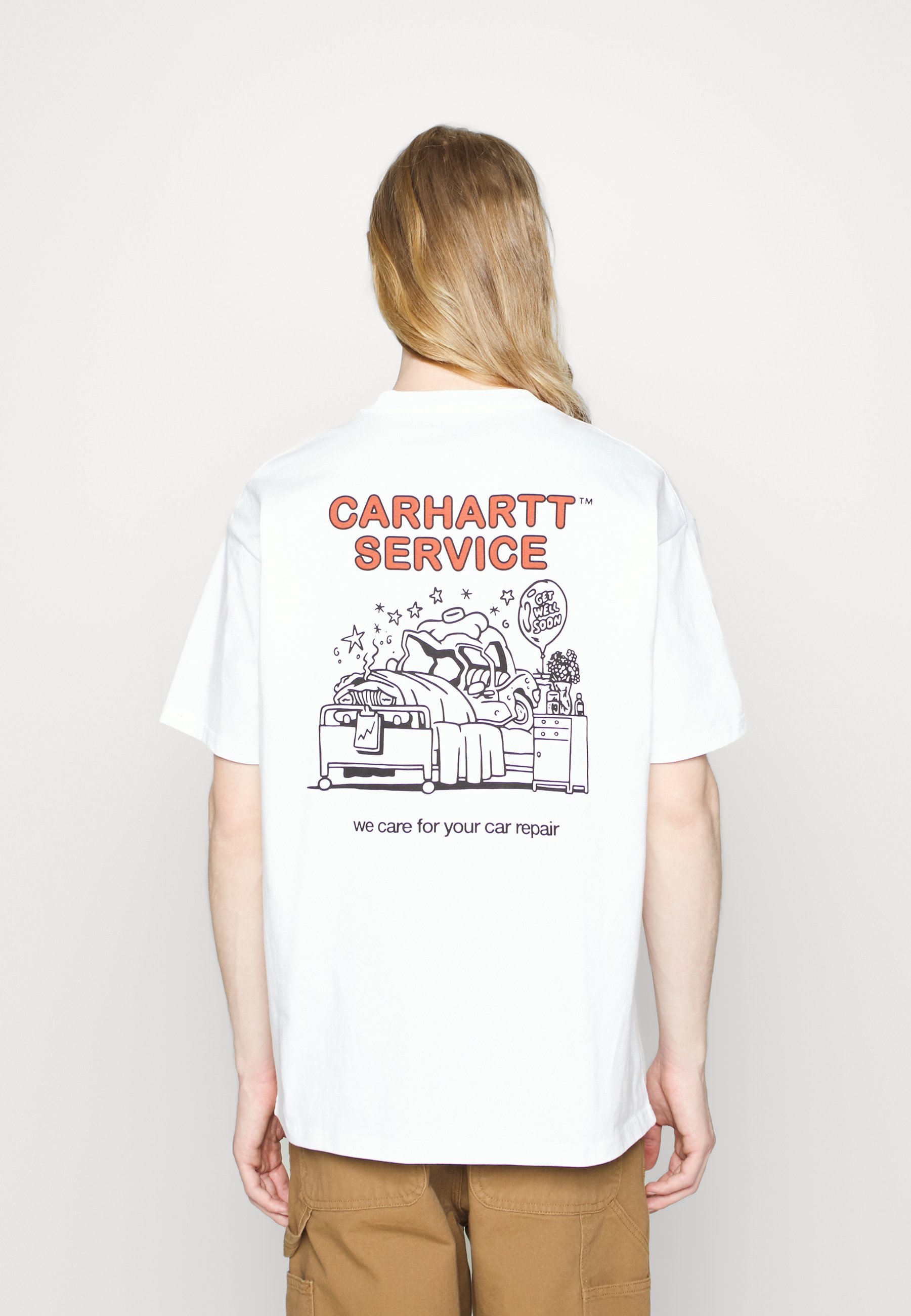Carhartt WIP CAR REPAIR - Print T-shirt - white - Zalando.co.uk