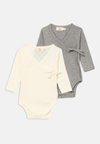 EXCLUSIVE HEART GIFTING BOX 2 PACK - Maglietta a manica lunga - cream/grey melange