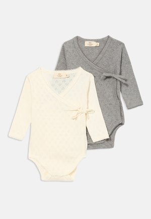 EXCLUSIVE HEART GIFTING BOX 2 PACK - Langarmshirt - cream/grey melange