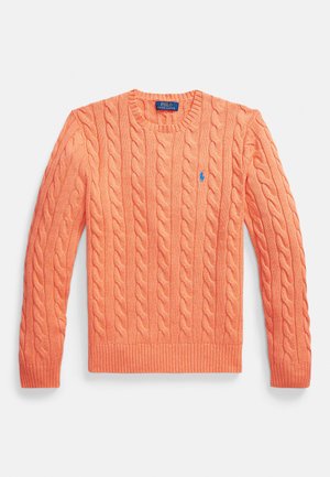 Polo Ralph Lauren CABLE-KNIT COTTON SWEATER - Vesta - latana orange
