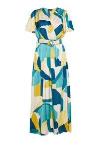 Maxikleid - blau mehrfarbig