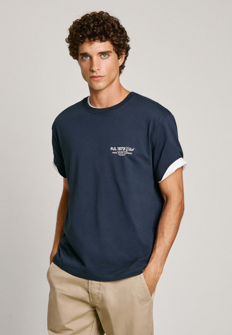 Pepe Jeans MALCOM SMALL TEE - Tričko s potlačou - dulwich blue